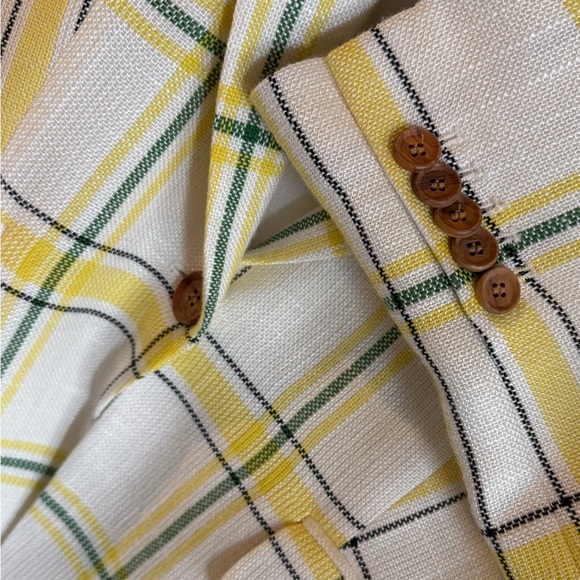 Veronica Beard VB Schoolboy Yellow + Green Plaid  Dickey Jacket Blazer 6 - Picture 6 of 11